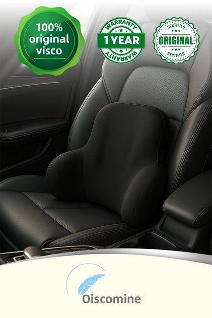 Visco Car Lumbar Support Orthopedic Visco Vehicle Lumbar Cushion Visco Lumbar Support Cushion Black Color