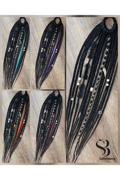 Rasta Mix African Knitted Buckle 15 Pack - Black