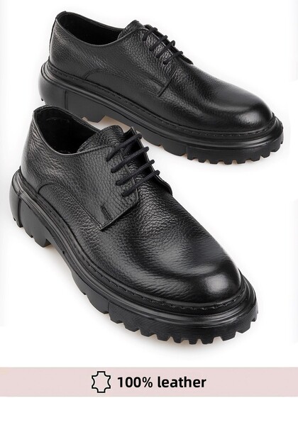 100% Genuine Leather, Italian Design, Flortur Leather, Stitched, Inner Outer Leather Men's Shoes