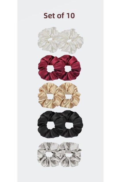 10-Piece Colored Satin Buckle Chestness