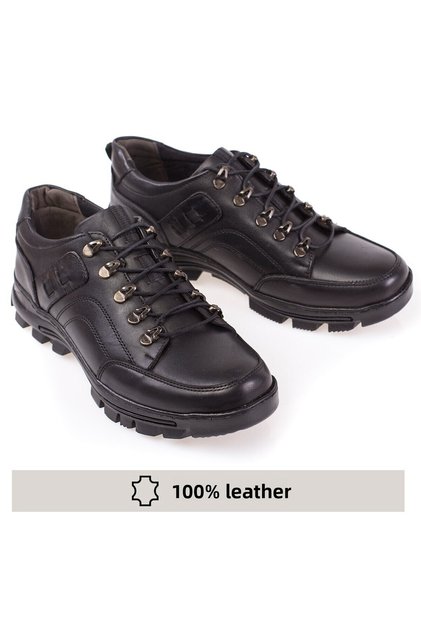 Genuine Leather, Never Waterproof, Stitched, Double Leather, Men's Casual Winter Shoes