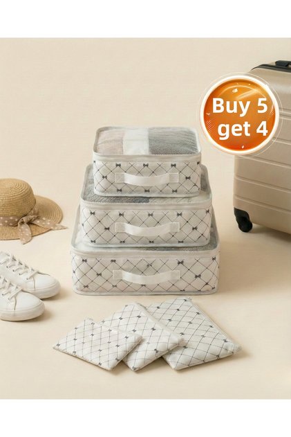 6-Piece Suitcase Organizer Set, In-Suitcase Organizer, Travel Bag with Bow Pattern