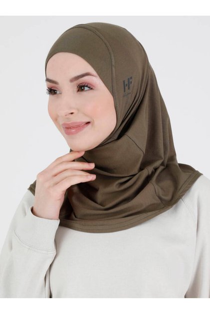 Hanfendy Athletic Plain Sports Hijab Bonnet - Khaki - (St043), (Id 7804326)
