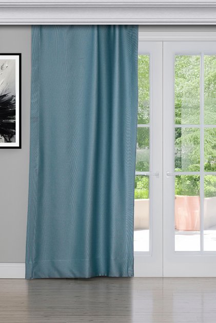 Blackout Background Curtain Aquamarine Color with Blackout Feature
