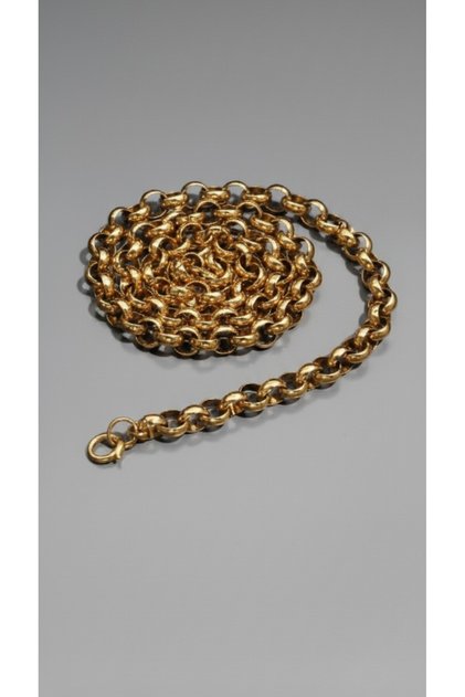 Steel Italian Doc Necklace 7 mm Gold Color | Non-Tarnishing, Unisex, 2 Years Warranty