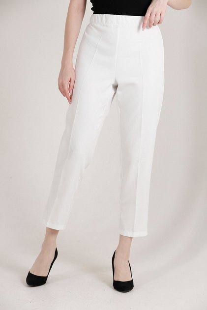 Women's Large Size Carrot Leg High Waist Lycra Trousers 1004