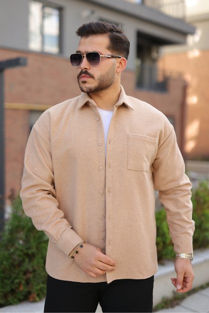 Men's Winter Casual Basic Lumberjack Stone Stitch Jacket