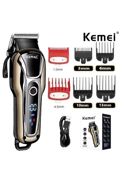 Cordless Hair Clippers for Men with LCD Display, KM-1990