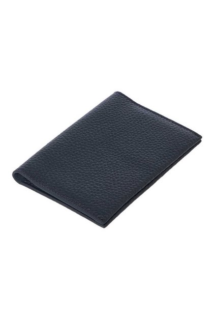 Navy Blue Genuine Leather Unisex Passport Holder - S1Ps00001657-A38