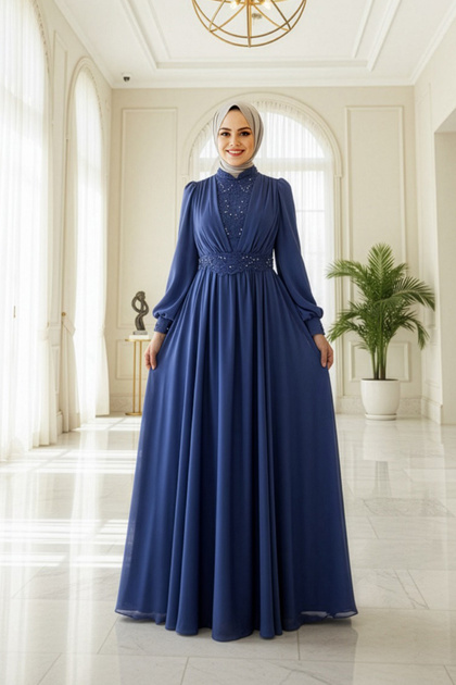 bridesmaid navy hijab