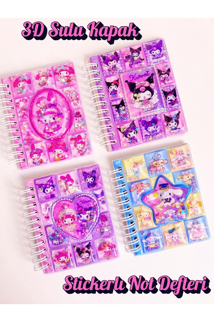 ÖZ OFİS Kuromi My Melodi Cinnamoroll Sanrio 3D Sulu Kapak