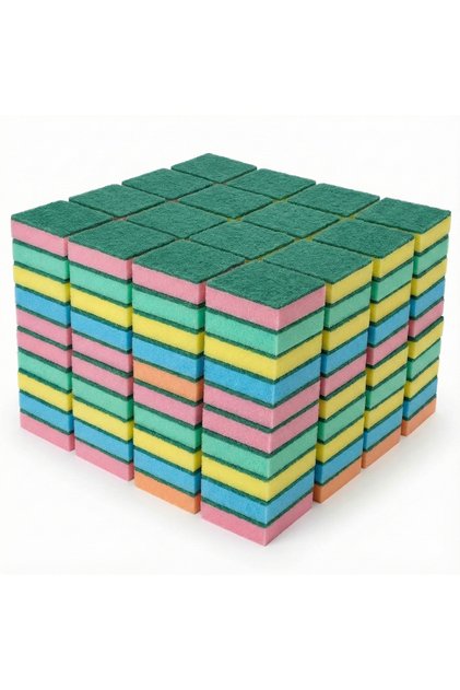 Cleaning Sponge With Scrubber 60 Pcs ( 10 Pcs Set) 80924