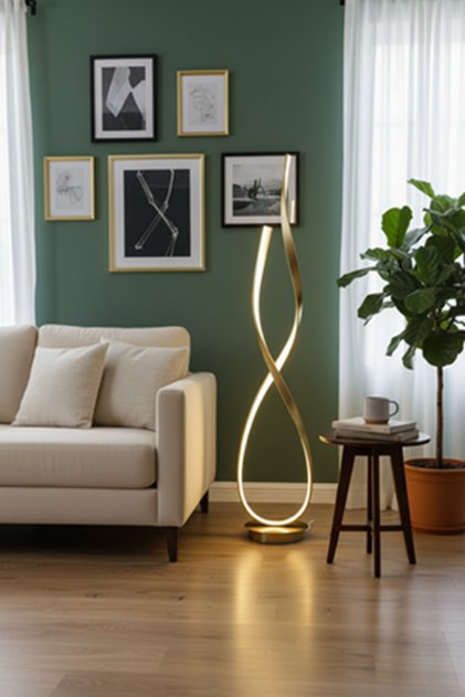 Marisel Modern Tasarım Eskitme Renk Gün Işığı Ledli Salon - Yatak Odası Led Lambader