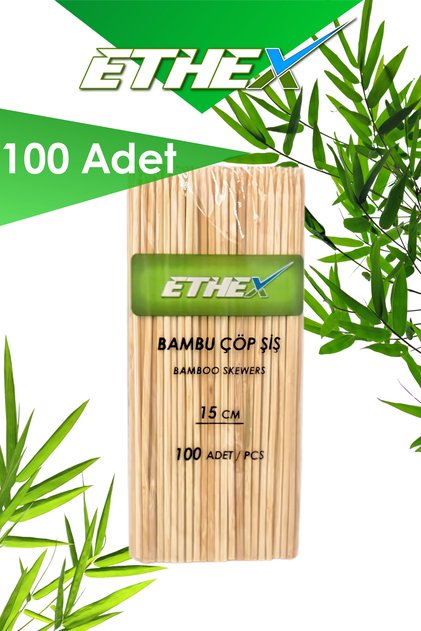 Bambu Çöp Şiş - (15 CM, 100 ADET)