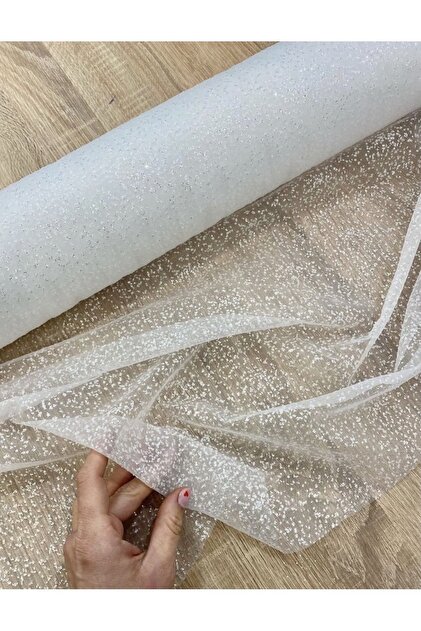 VENS MODA by Pnar Off White Glitter Tulle Wedding Dress Tulle, Veil  Tulle, Embellishment Tulle Width 3 Meters, Length 1 m- Trendyol