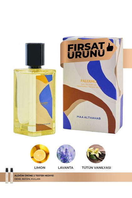 Palermo EDP 75 ML Unisex Parfüm, Ferah Deniz Esintili ve Odunsu Notalar