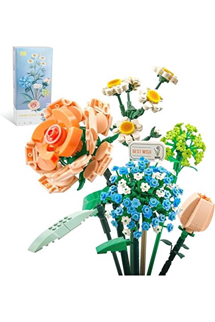 Loz Mini 680 Parça Çiçek Buketi Blok Seti – Eternal Flowers II