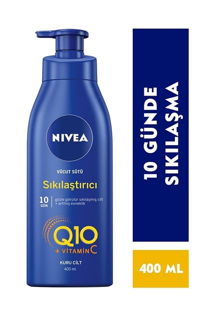 Sıkılaştırıcı Süt Q10 + C Vitamini 48 Saat Vücut Nemlendirme, 10 Günde Sıkılaşma, Kuru Ciltler Için