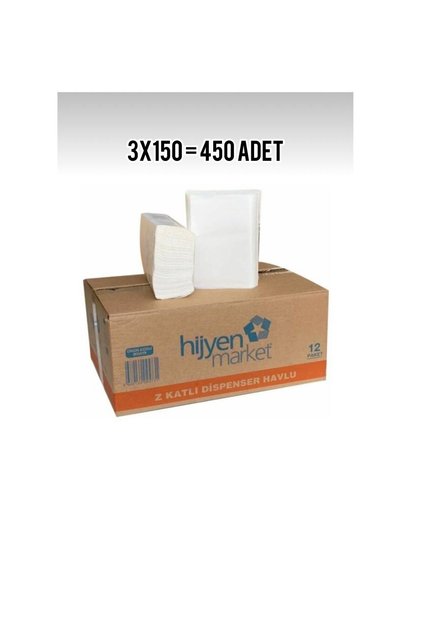 Z Katlama Dispenser Kağıt Havlu Peçete 200lü 4 Paket 800 Adet