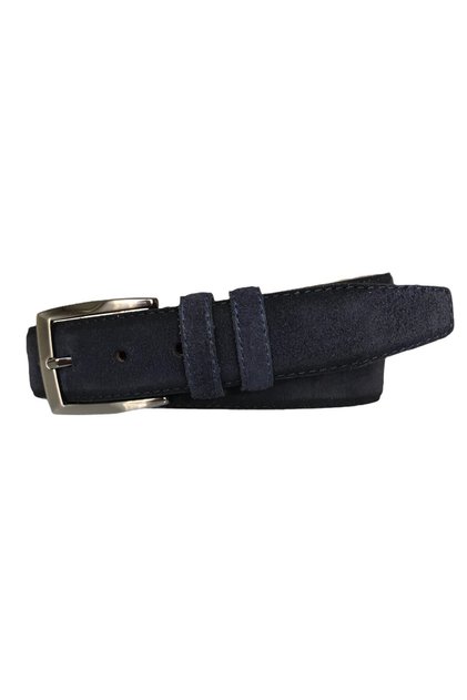 100% Genuine Quality Suede Leather 3.5 cm Dark Blue Classic, Fabric Trouser Belt