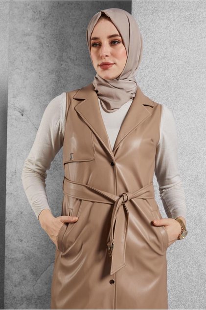 سترة جلدية مع حزام 45241