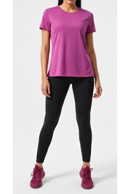 Tricou pentru femei, cu croială confortabilă, pentru fitness, Pilates, alergare și antrenament