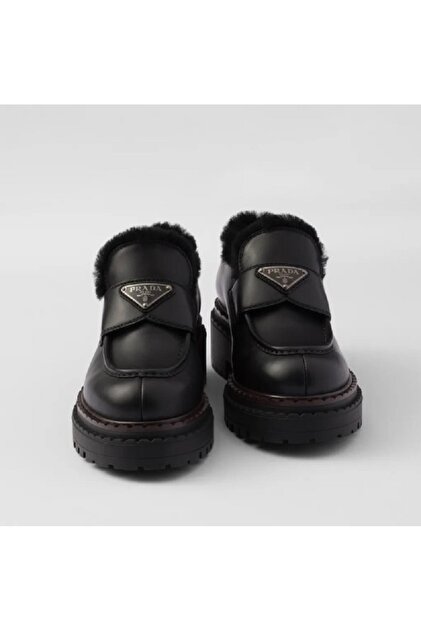 Prada Sport İçi Tüylü Deri Kadın Loafer - Fiyatı, Yorumları