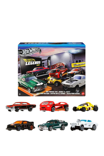 HOT WHEELS 1:64 Legends Silver Serisi 6'lı Oyuncak Araba JBY78
