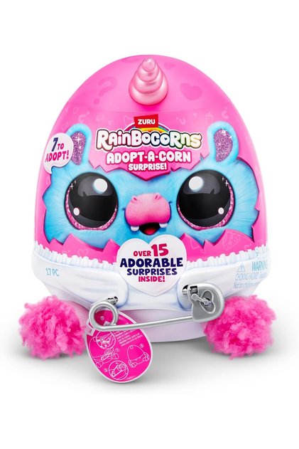 Adopt-A-Corns Baby Plush, Newborn Surprise Toy with Diaper, Pacifier, 15+ Surprises, Adoption Certificate