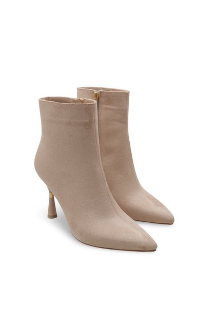 Women's Heeled Suede Boots 9.5 cm Thin Heel Elegant Stylish Modern Design Classic Style Daily Use