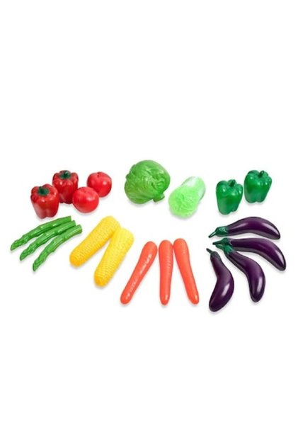 Set de joacă pentru supermarket - 20 de legume realiste din plastic