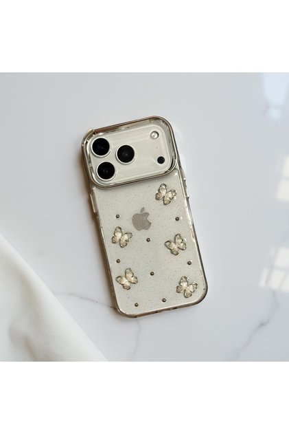 iPhone 11 Pro Max (6.5 Inch) Compatible Silvery Transparent Stone Silicone Case