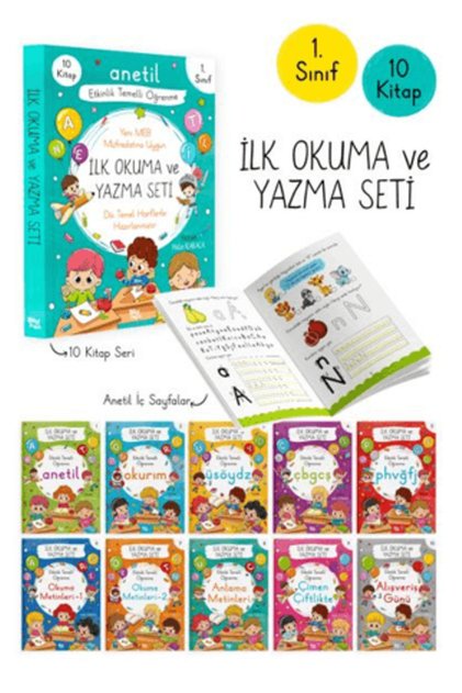İlk Okuma ve Yazma Seti - 10 Kitap kitabı güncel Hale Karaca Eğitim Kitapları