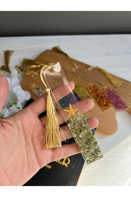 Colorful Seashell Epoxy Bookmark