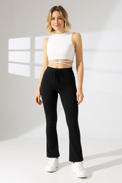 Flared Tayt Pantolon/T Shaping / Sculpting Buy Lace-Up S Slim Fit Sweatpants