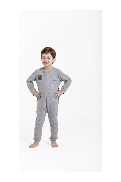 Unisex Vücudu Komple Saran Pamuklu Rüzgar Geçirmez Nem Emici Çabuk Kuruyan Çocuk Tulum