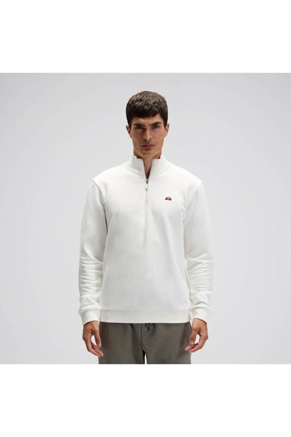 EF580-OF Hanorac pentru bărbați cu jumătate de fermoar tricou - alb strălucitor