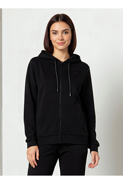 Women Zip Closure Hooded Sweatshirt