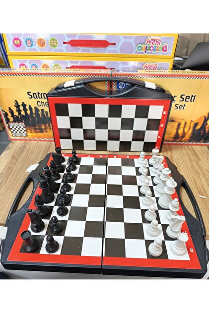 LRS STORE Çantalı Satranç Takımı Plastik Satranç Seti Chess Set