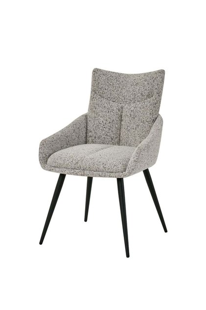 Hampton Dining Chair Set of 2 - Light Grey Metal, 63x56x84.5cm, 2-Year Warranty, Modern Design