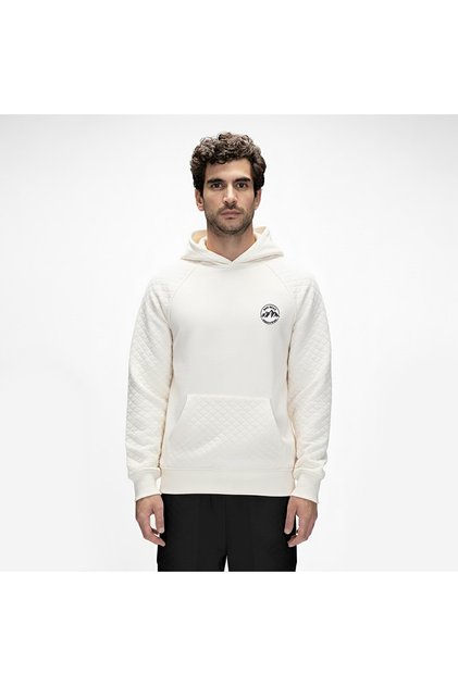 Grass Men's Ecru Hooded Sweatshirt
