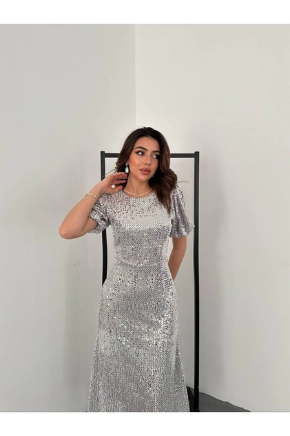 Women's Midi Length Sequin Dress