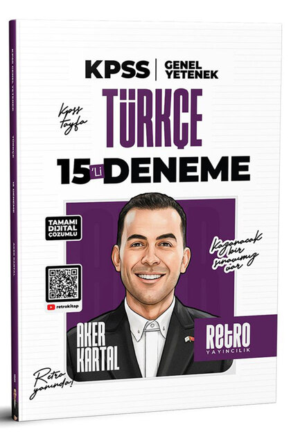 2026 KPSS GENEL YETENEK TÜRKÇE 15 Lİ DENEME TAMAMI DİJİTAL ÇÖZÜMLÜ Retro Yayınları KARTAL 1234