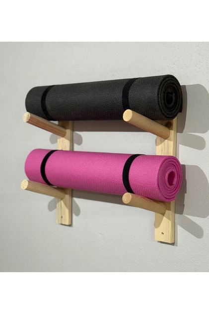 EŞSİZ MOBİLYA 2 li Ahşap Dekoratif Yoga Mat Depolama Alanı