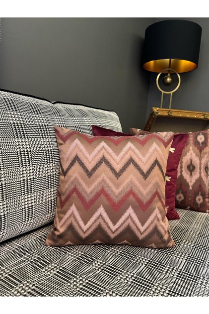 Zenith Zigzag Desenli Kırlent Kılıfı