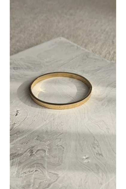 New Model Indecisive Steel Gold Color Clamp Bracelet