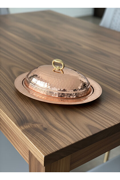 COPPERSAN Bakır Kayık / Sunumluk Kapaklı El Dövmesi 25 Cm - Fiyatı