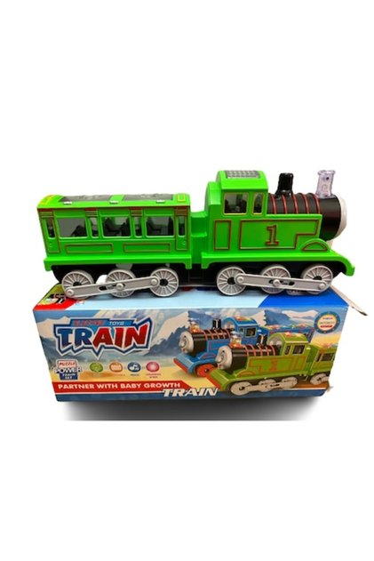 Μηχανοκίνητη ατμομηχανή Thomas & Friends με βαγόνι, ήχους και φώτα (Πράσινο)
