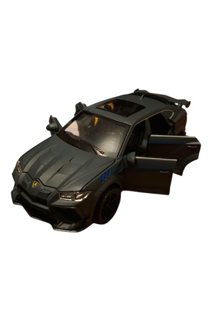 Masina Lamborghini Urus, Macheta Metalica, Scara 1:32, Turnata Sub Presiune, Mecanism Arc,16 cm, Gri