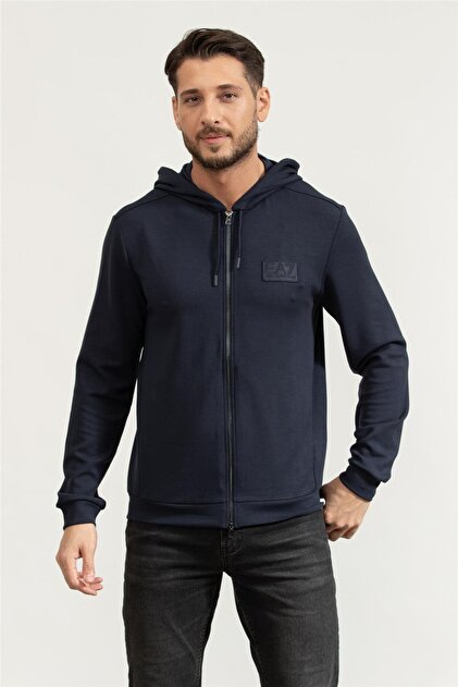 Erkek Kapüşonlu Sweatshirt Parlement Mavi